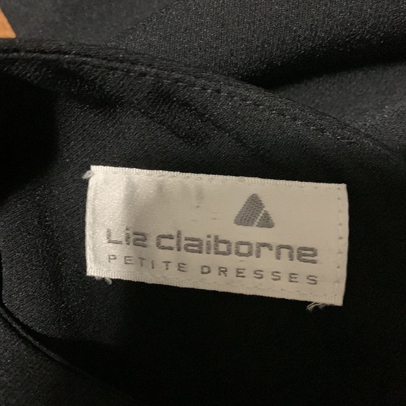 Liz Claiborne sleeveless black dress with optional slits with zippers both sides - Picture 11 of 13